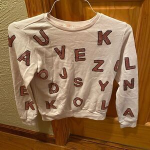 Forever 21 girls size 13/14 Sweatshirt with sequin letters